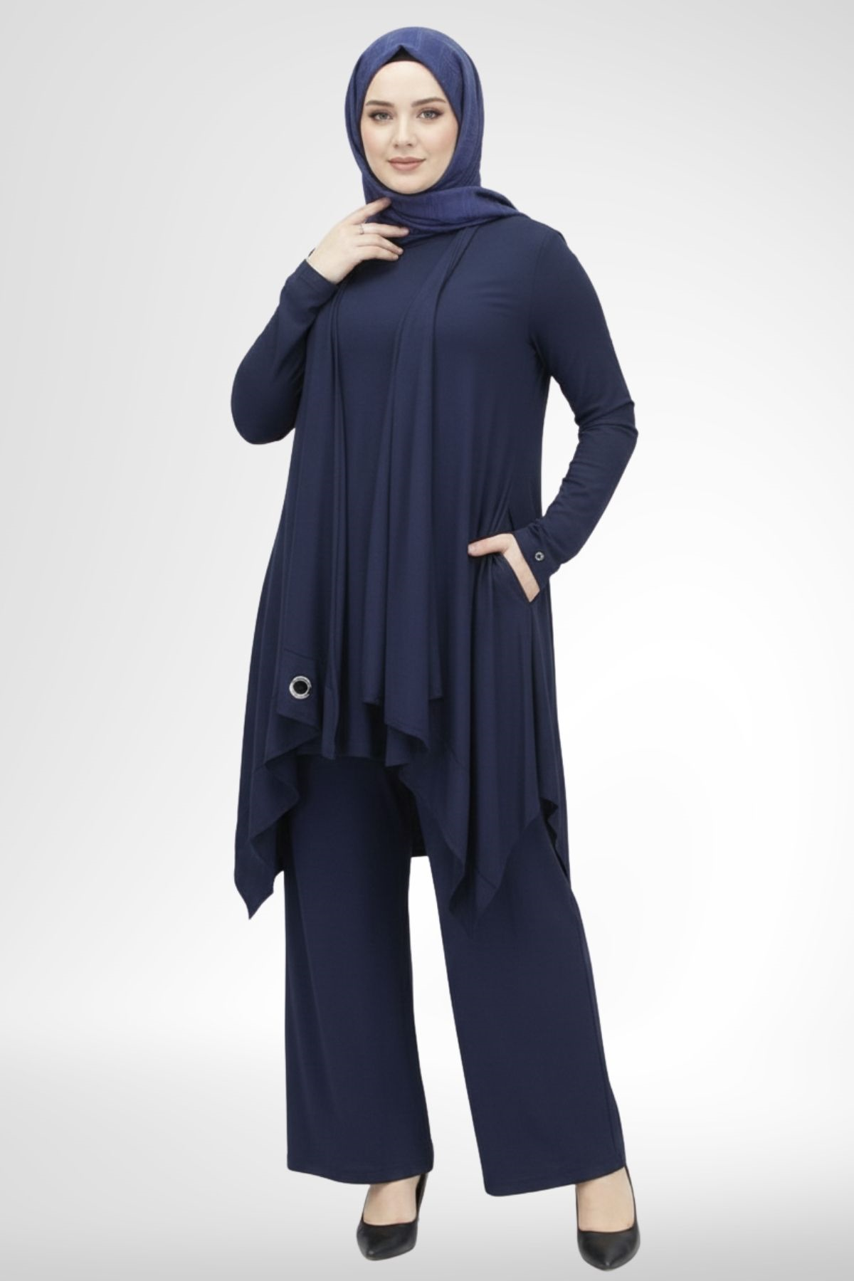 Armine Trend Pantolonlu Takım Lacivert 25KT6109