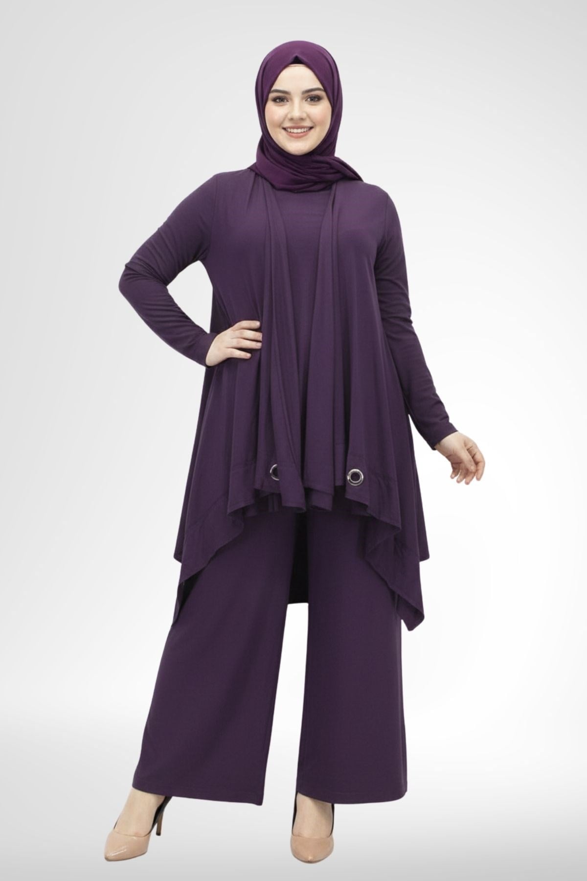 Armine Trend Pantolonlu Takım Mürdüm 25KT6109
