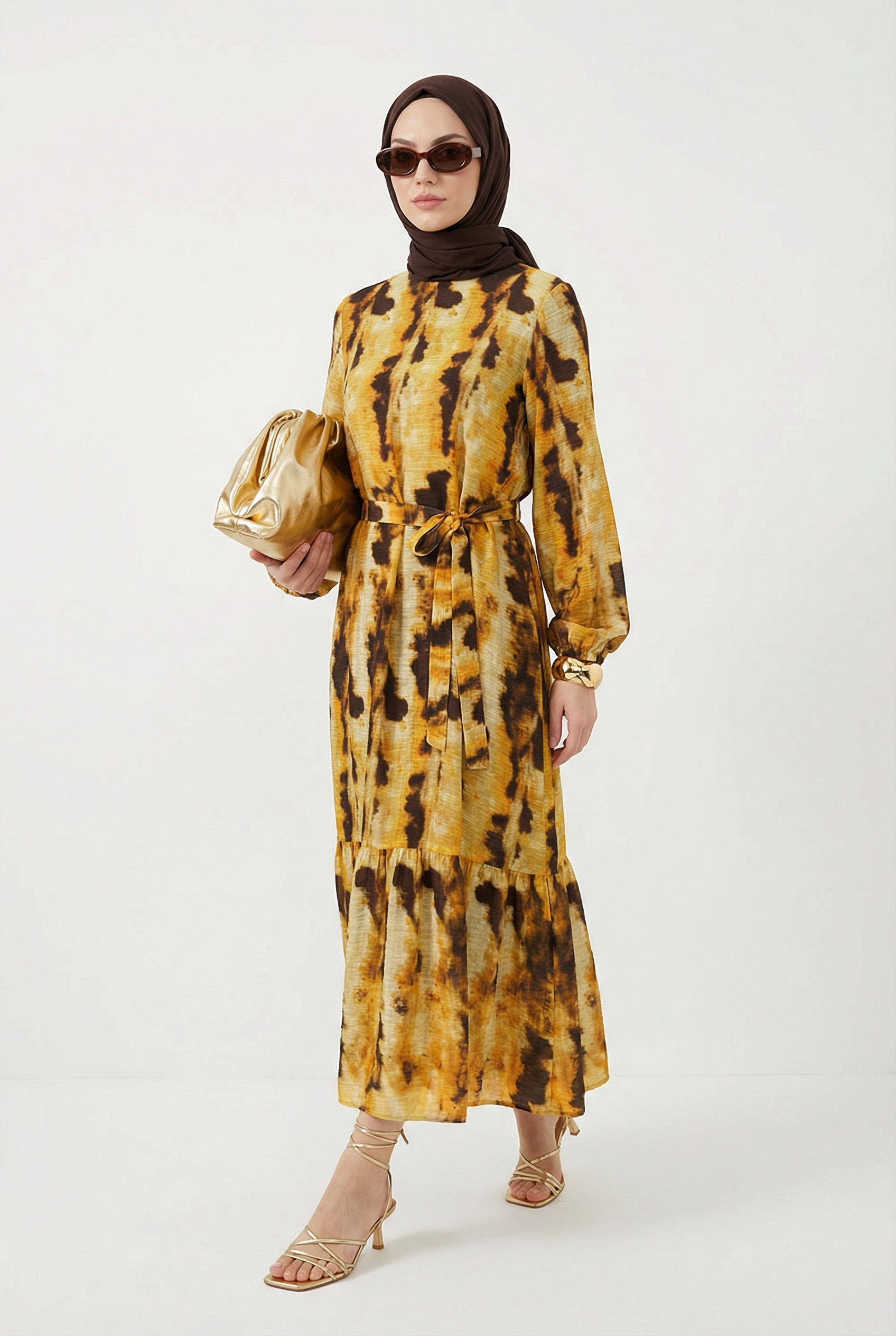 Armine Trend 25YT963 Uzun Elbise Oranj