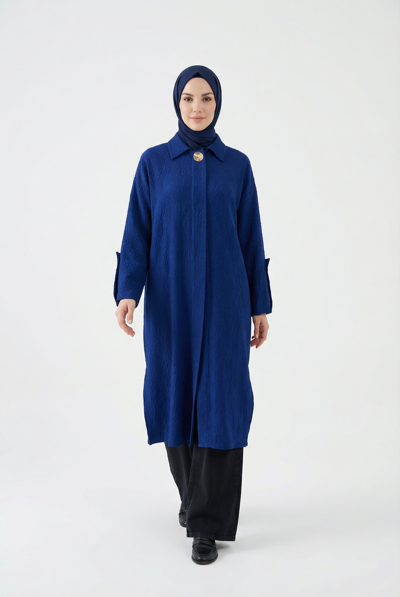 Armine Trend 26YT402 Tek Düğme Detaylı Kap Lacivert