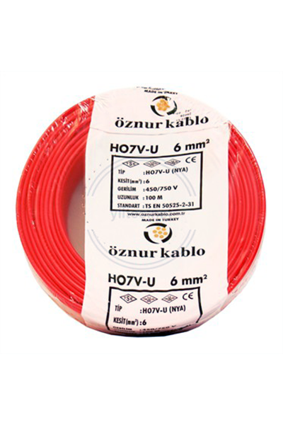 OZN-NYA(1x6mm²)-KRZÖznur NYA 1x6mm² Kırmızı Renk Kablo