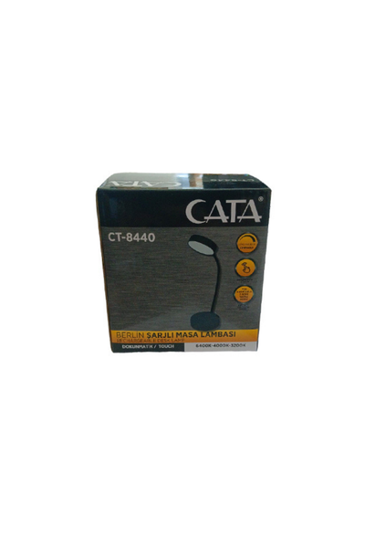 CT-8440SCata CT-8440 Berlin Dokunmatik Şarjlı Masa Lambası Dimlenebilir Işık Siyah Renk