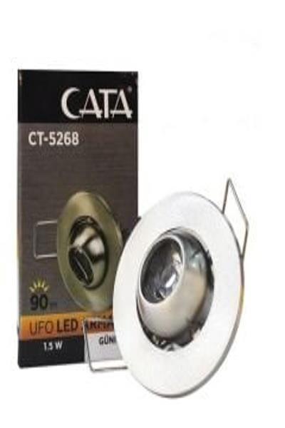 CT-5268KBCata 6400K Beyaz Işık 1.5 Watt Ufo Yıldız Spot (Hareketli) Krom CT-5268