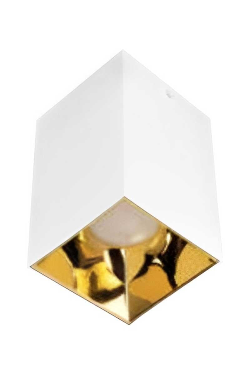ACK AH12-07560 Parlak Gold Reflektör Kare Beyaz Kasa Sıva Üstü Dekoratif Armatür