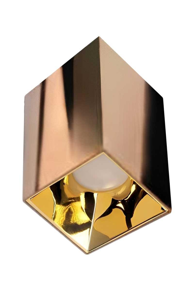 ACK AH12-07567 Parlak Gold Reflektör Kare Bakır Kasa Sıva Üstü Dekoratif Armatür