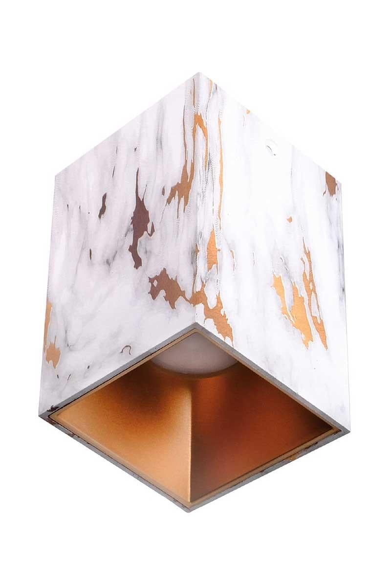ACK AH12-07593 Mat Rose Reflektör Kare Gold Mermer Kasa Sıva Üstü Dekoratif Armatür
