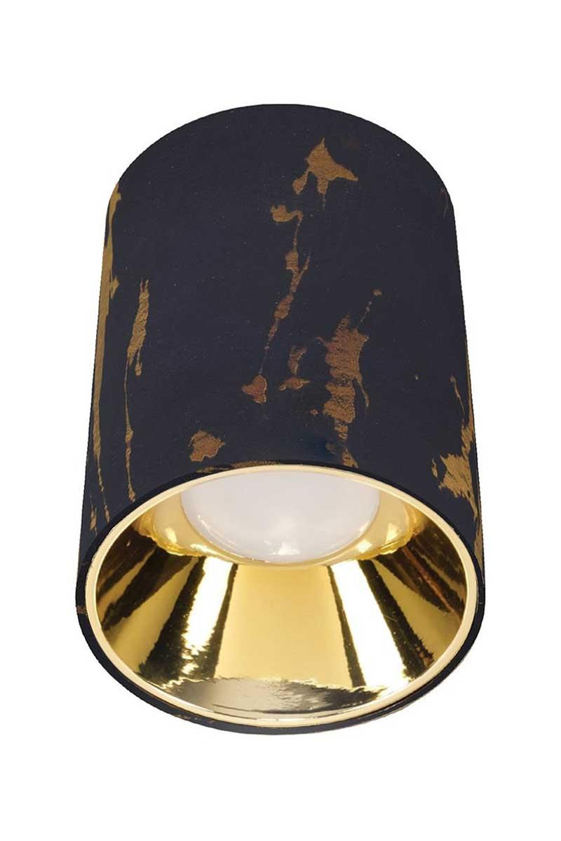 ACK AH12-08564 Parlak Gold Reflektör Siyah Mermer Kasa Sıva Üstü Dekoratif Armatür