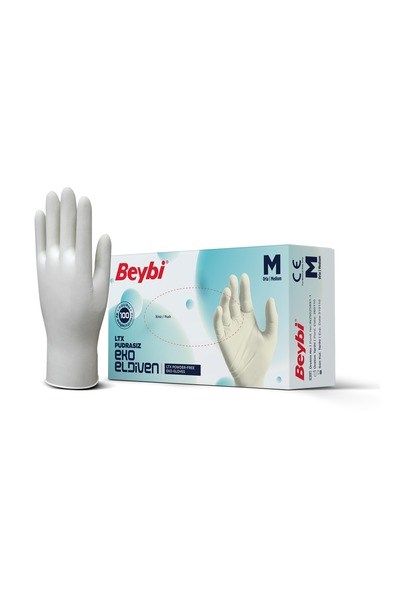 EKOPDRSZ S-KTBeybi Eko Pudrasız Lateks Eldiven - 100'lük Kutu Kutu - SBeybi Eko Pudrasız Lateks Eldiven - 100lük Kutu Kutu - S{ubercoelektromarket}