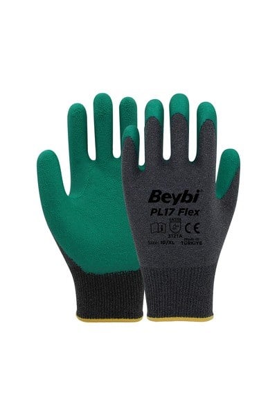 ABHQTVY3 9-CT-YSBeybi PL17 Flex Likralı İpten Örme Lateks Eldiven NO: 9 - Çift - YeşilBeybi PL17 Flex Likralı İpten Örme Lateks Eldiven NO: 9 - Çift{ubercoelektromarket}
