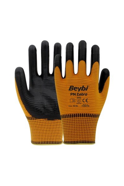 FGHV2578 9-CT-TRBeybi PN Zebra Polyester Örme Nitril Eldiven NO: 9 - Çift - TuruncuBeybi PN Zebra Polyester Örme Nitril Eldiven NO: 9 - Çift{ubercoelektromarket}