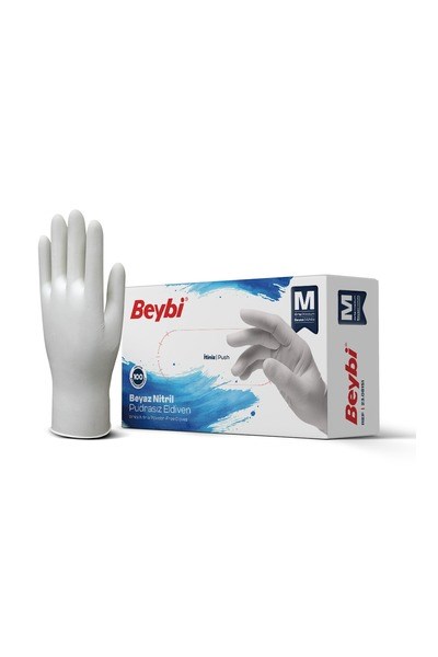 SFSDFDF L-KTBeybi Pudrasız Beyaz Nitril Eldiven - 100'lük Kutu L - KutuBeybi Pudrasız Beyaz Nitril Eldiven - 100lük Kutu L - Kutu{ubercoelektromarket}
