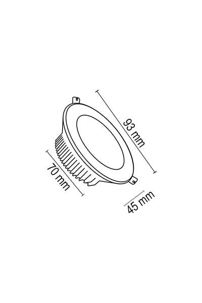 Forlife FL-2067 3200K Günışığı 5W Beyaz Kasa Mercekli Cob Led Armatür