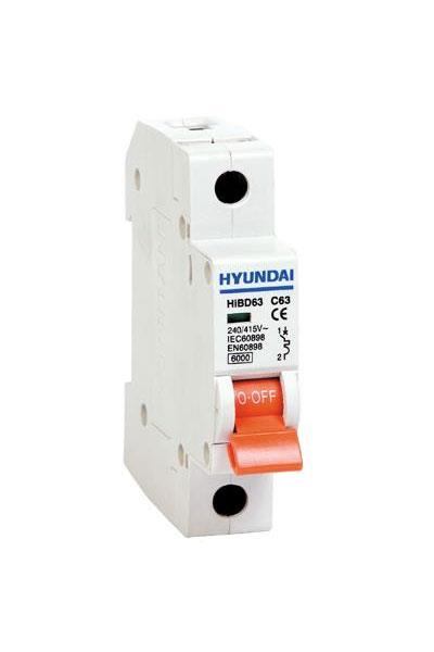 Hyundai 1 KTP.,C TİPİ,6KA,10A Otomatik Sigorta  HİBD 63N 1P/10A-C