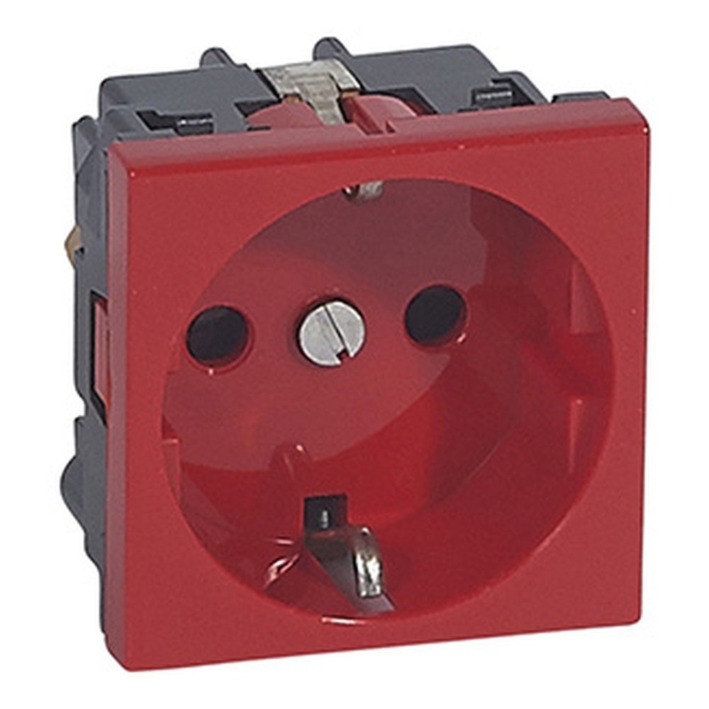 LEGRAND 077220Legrand Alman STD. Vida Bağlantılı Antimikrobiyal Priz - Topraklı Priz - KırmızıLegrand Alman STD. Vida Bağlantılı Antimikrobiyal Priz{ubercoelektromarket}