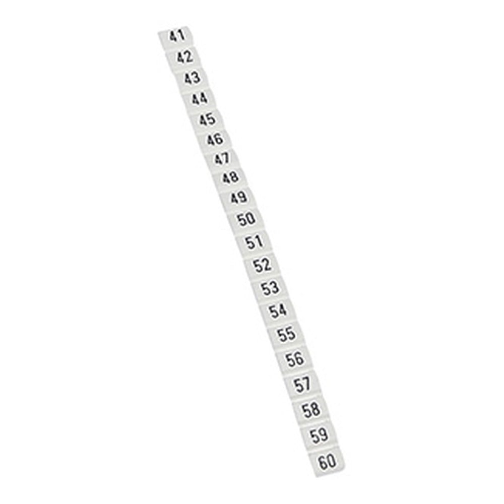 LEGRAND 038152Legrand CAB 3 İşaretleme Sistemi - Kablo ve klemens işaretleme - Rakam 41'den 60'a kadar - Kesit 0,5-1,5 mm²Legrand CAB 3 İşaretleme Sistemi - Kablo ve klemens{ubercoelektromarket}
