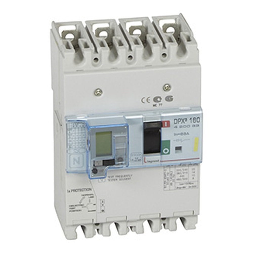 LEGRAND 420033Legrand DPX3 160 Kompakt Şalter - Termik manyetik - 4 kutup - Entegre kaçak akım modüllü - Icu(kA) 16 - In(A) 63Legrand DPX3 160 Kompakt Şalter - Termik manyetik - 4 kutup{ubercoelektromarket}