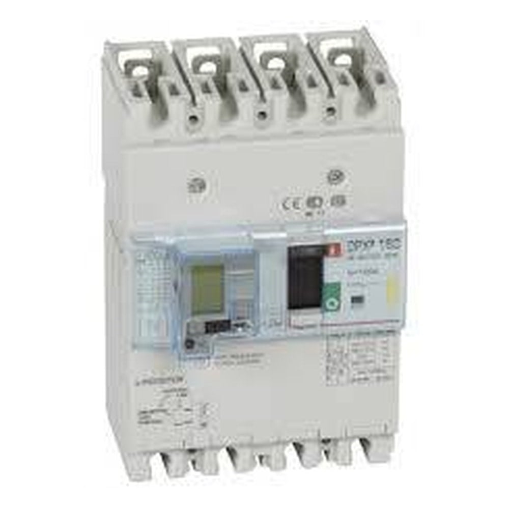 LEGRAND 420035Legrand DPX3 160 Kompakt Şalter - Termik manyetik - 4 kutup - Entegre kaçak akım modüllü - Icu(kA) 16 - In(A) 100Legrand DPX3 160 Kompakt Şalter - Termik manyetik - 4 kutup{ubercoelektromarket}