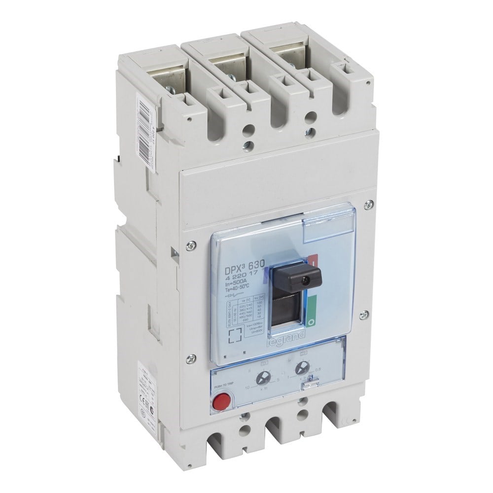 LEGRAND 422017Legrand DPX3 630 Kompakt Şalter - Termik manyetik şalter - 3 kutup - Icu(kA) 50 - In(A) 500Legrand DPX3 630 Kompakt Şalter - Termik manyetik şalter - 3{ubercoelektromarket}