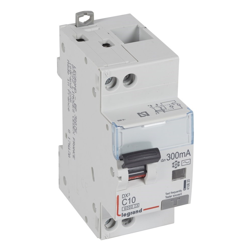 LEGRAND 410820Legrand DX3 Kaçak Akım Korumalı Otomatik Sigorta - AC tipi - C Tipi - Hassasiyet 300 mA - 1 kutup + nötr - In(A) 10Legrand DX3 Kaçak Akım Korumalı Otomatik Sigorta - AC tipi{ubercoelektromarket}