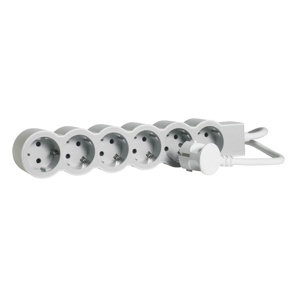 LEGRAND 694557Legrand STANDART GRUP PRİZLER, 16 A, 3680 W, 6 X 2P+E ÇIKIŞLI, 3 X 1,5 mm2 KESİTLİ 1,5m UZUNLUKTA KABLO, BEYAZ/Legrand Grup Priz Standart Seri - Altılı Çocuk Korumalı{ubercoelektromarket}