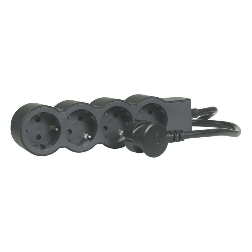 LEGRAND 694562Legrand STANDART GRUP PRİZLER, 16 A, 3680 W, 4 X 2P+E ÇIKIŞLI, 3 X 1,5 mm2 KESİTLİ 3m UZUNLUKTA KABLO, SİYAH/KOLegrand Grup Priz Standart Seri - Dörtlü Çocuk Korumalı{ubercoelektromarket}