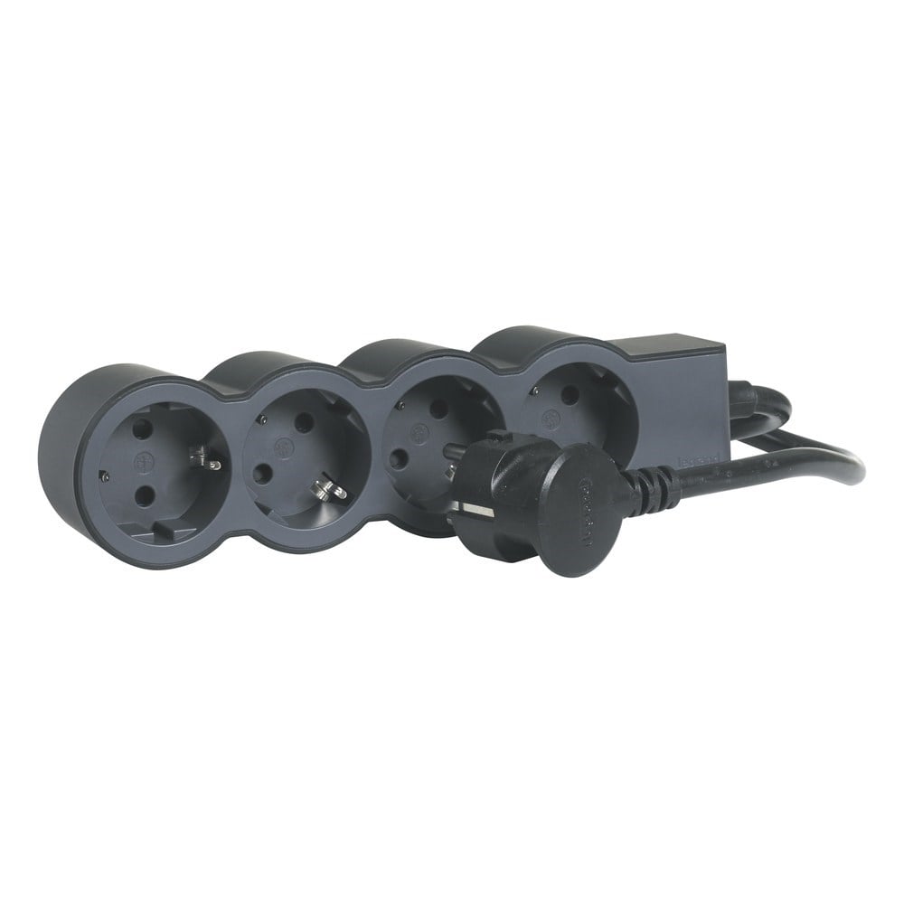 LEGRAND 694570Legrand STANDART GRUP PRİZLER, 16 A, 3680 W, 4 X 2P+E ÇIKIŞLI, 3 X 1,5 mm2 KESİTLİ 5m UZUNLUKTA KABLO, SİYAH/KOLegrand Grup Priz Standart Seri - Dörtlü Çocuk Korumalı{ubercoelektromarket}