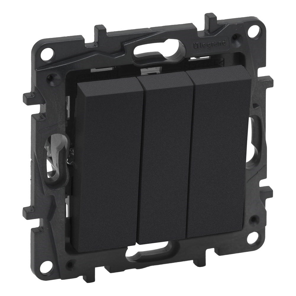 LEGRAND 768303Legrand Kumanda Mekanizmaları - Üçlü anahtar - FümeLegrand Kumanda Mekanizmaları - Üçlü anahtar - Füme{ubercoelektromarket}