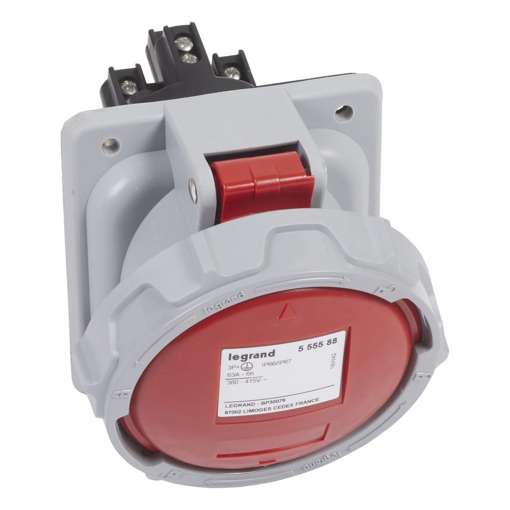LEGRAND 555588Legrand P17 Tempra Pro eğik makina prizi, 400 V, 63A, 3P+T - IP67Legrand P17 Tempra Pro eğik makina prizi, 400 V, 63A, 3P+T{ubercoelektromarket}