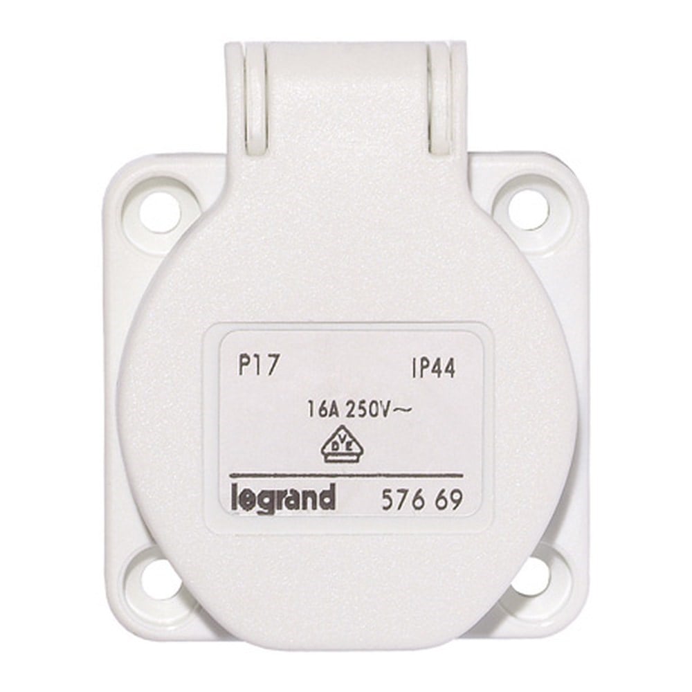 LEGRAND 057669Legrand Boşluk kapağı üzerine montaj beyaz 16A 250V Pano tipi şebeke prizi 50x50mm ebatLegrand Pano Tipi Priz - 230V 16A - Beyaz - 50x50mm{ubercoelektromarket}