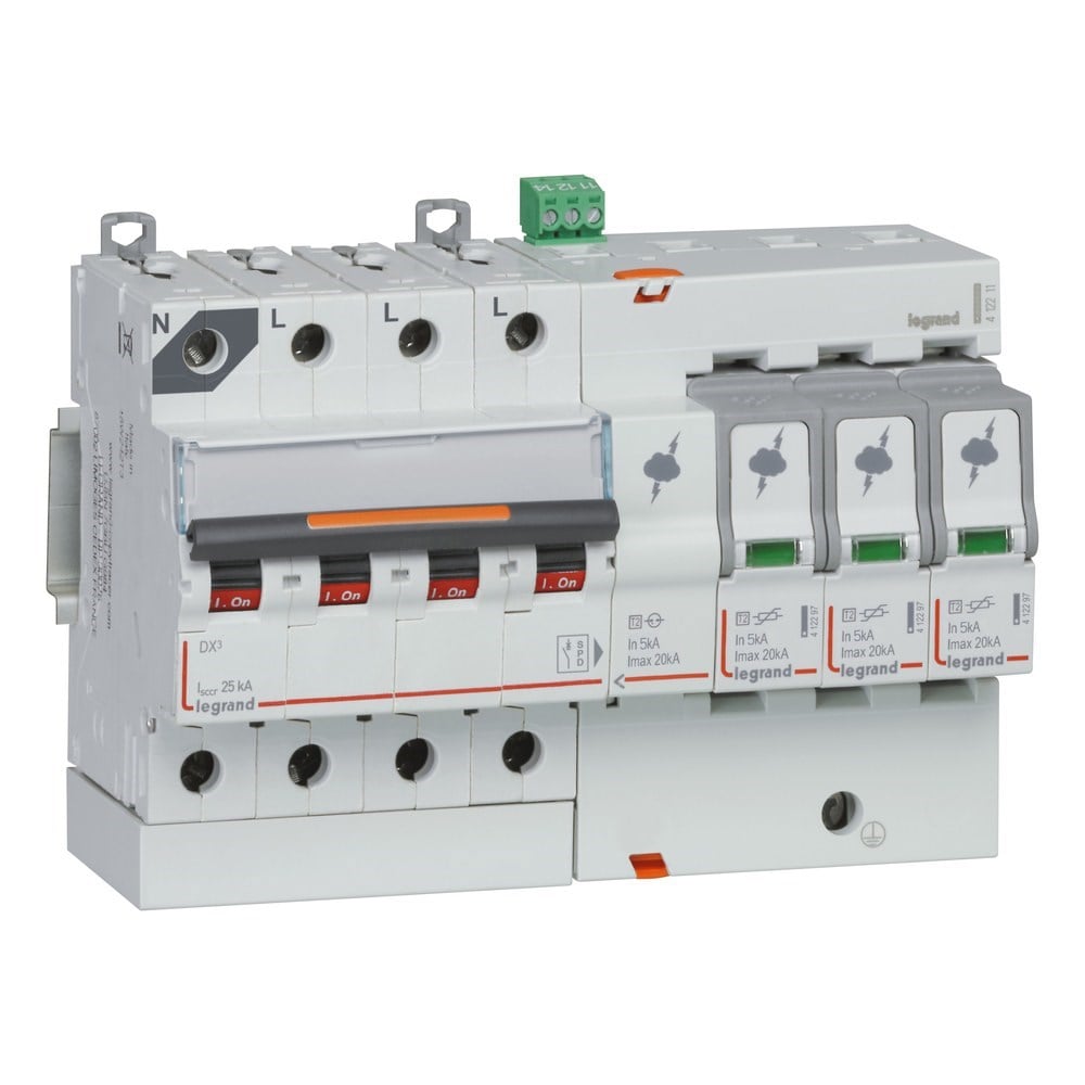 LEGRAND 412211Legrand Parafudr - Kendinden Korumalı - T2 - Kutup: 3K+N - Imax(kA): 20 kA - Isc(kA): 5 kALegrand Parafudr - Kendinden Korumalı - T2 - Kutup: 3K+N{ubercoelektromarket}