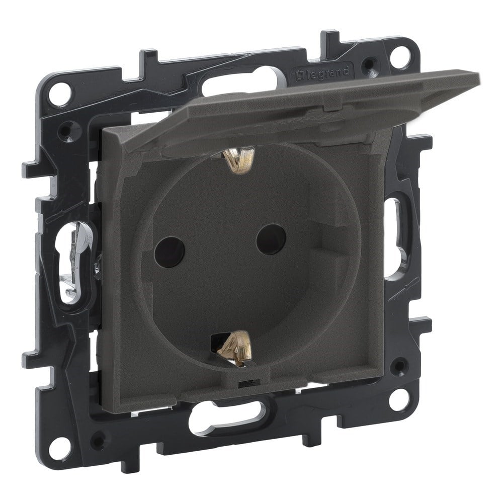 LEGRAND 768818Legrand Prizler - Kapaklı topraklı priz - TitanyumLegrand Prizler - Kapaklı topraklı priz - Titanyum{ubercoelektromarket}