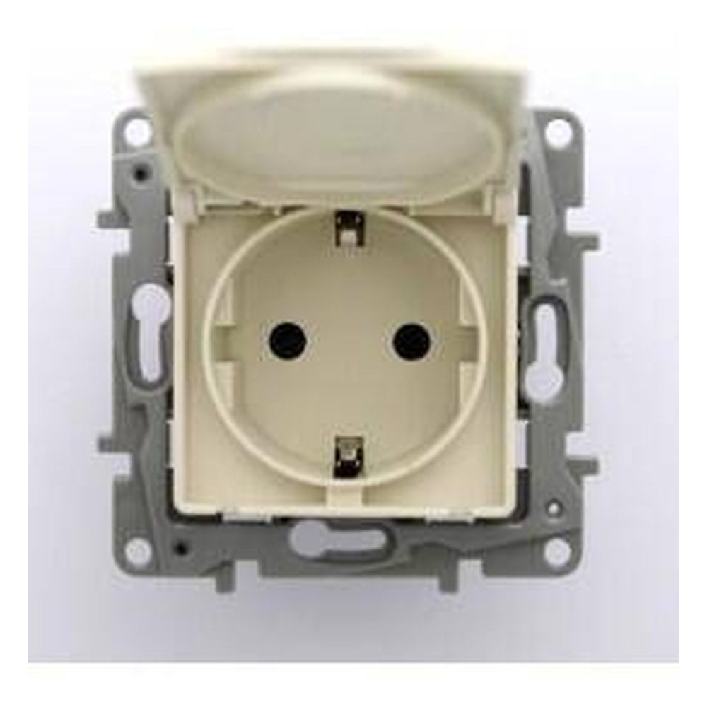LEGRAND 767418Legrand Salbei serisi bej kapaklı topraklı priz 230V 16ALegrand Prizler - Kapaklı topraklı priz - Bej{ubercoelektromarket}