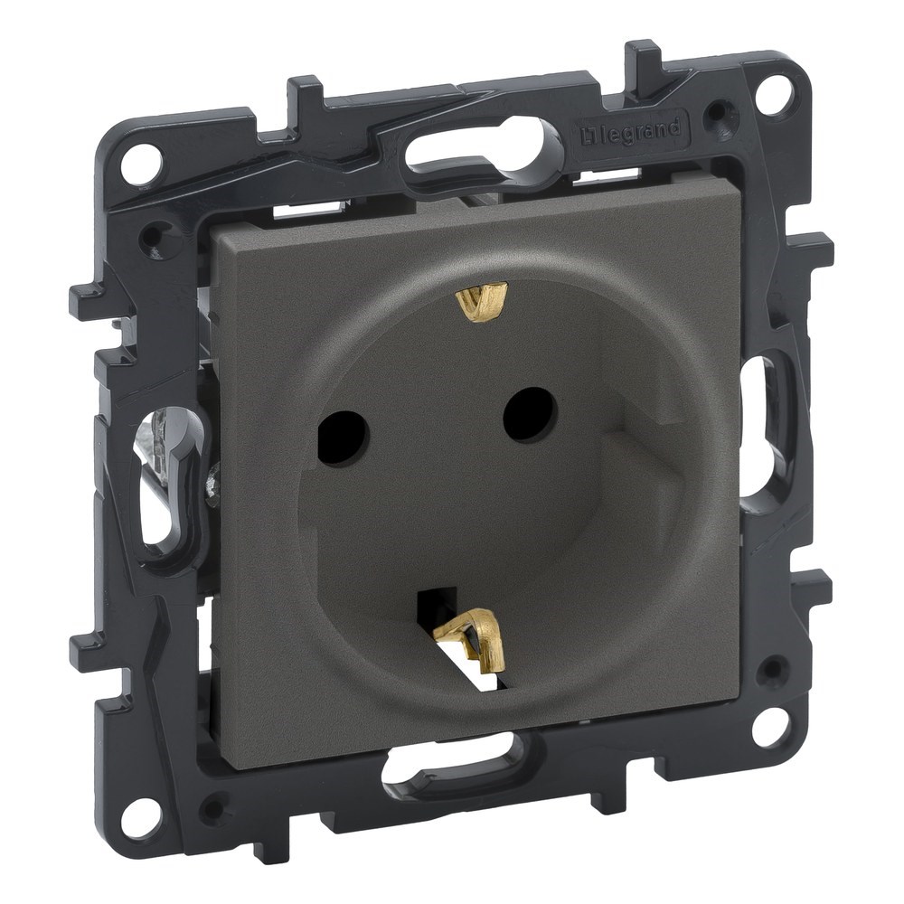 LEGRAND 768814Legrand Prizler - Topraklı priz - TitanyumLegrand Prizler - Topraklı priz - Titanyum{ubercoelektromarket}