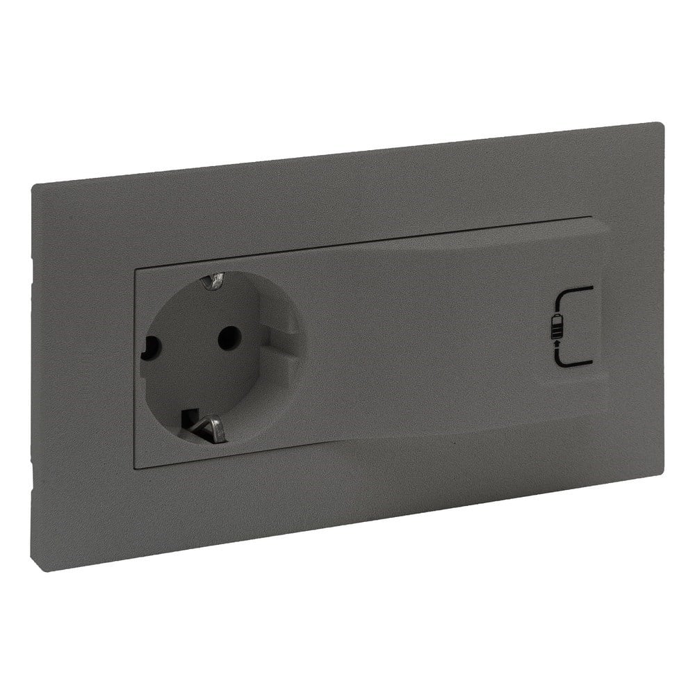 LEGRAND 768895Legrand Raventi TOPRAKLI PRIZ+USB TITANYUMLegrand Raventi TOPRAKLI PRIZ+USB TITANYUM{ubercoelektromarket}