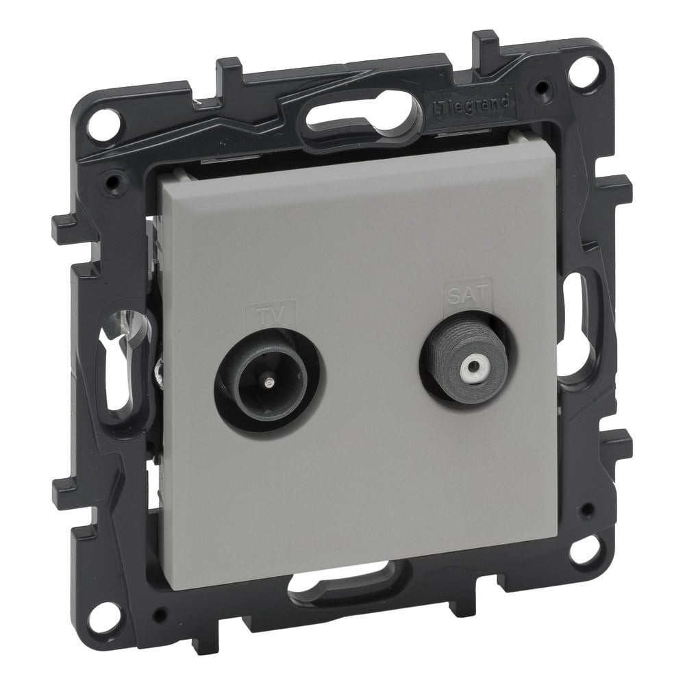 LEGRAND 768228Legrand TV ve TV/SAT Prizleri - TV-SAT sonlu - AlüminyumLegrand TV ve TV-SAT Prizleri - TV-SAT sonlu - Alüminyum{ubercoelektromarket}