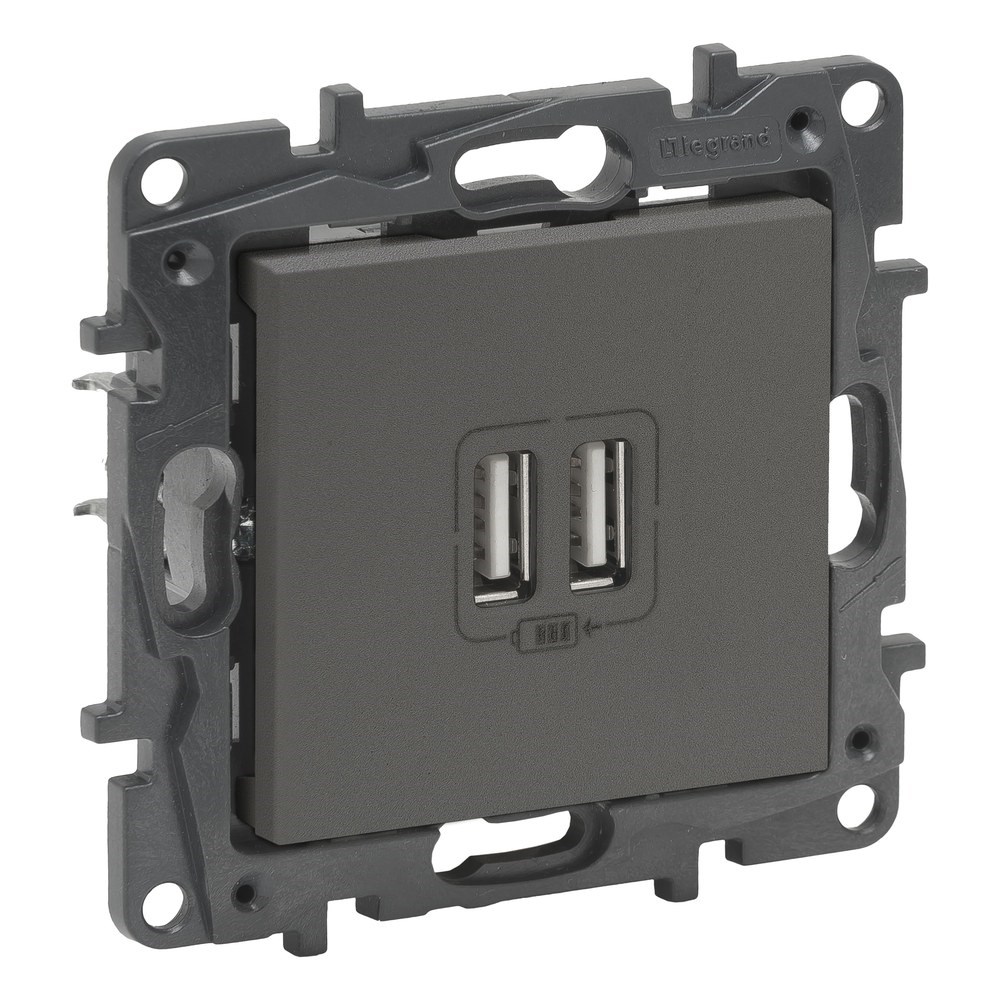 LEGRAND 768894Legrand USB Şarj Prizi - İkili USB şarj prizi, 2400mA - TitanyumLegrand USB Şarj Prizi - İkili USB şarj prizi, 2400mA{ubercoelektromarket}