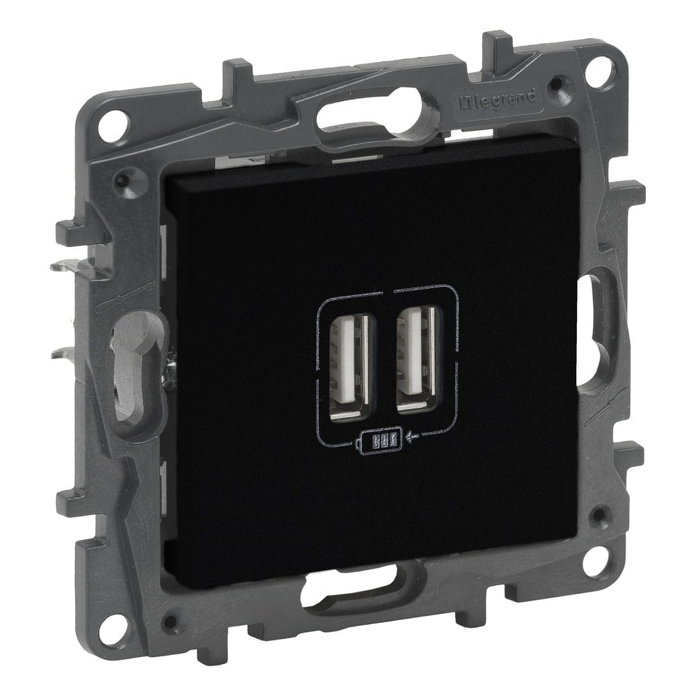 LEGRAND 768694Legrand USB Şarj Prizi - İkili USB şarj prizi, 2400mA - SiyahLegrand USB Şarj Prizi - İkili USB şarj prizi, 2400mA{ubercoelektromarket}