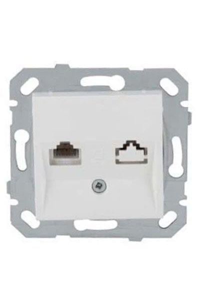 Netelsan BYBOU Numeris Telefon Prizi Beyaz Renk RJ 11 Mekanik ve Kapak M.U.DAT.10600