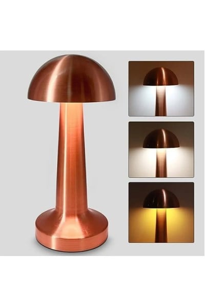 YL86-1231Noas Şarj Edilebilir Bronz Renk Ayarlanılabilir Işıklı Mantar Masa LambasıNoas Şarj Edilebilir Bronz Renk Ayarlanılabilir Işıklı Mantar Masa Lambası Noas YL86-1231 {ubercoelektromarket}