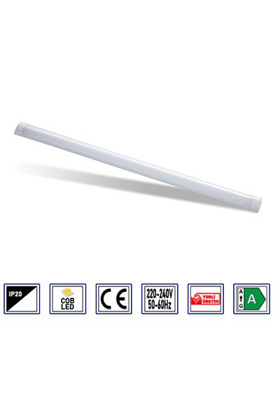 Noas YL98-1200 40W Ip20 120cm 6500K Beyaz Yatay Led Bant Armatür