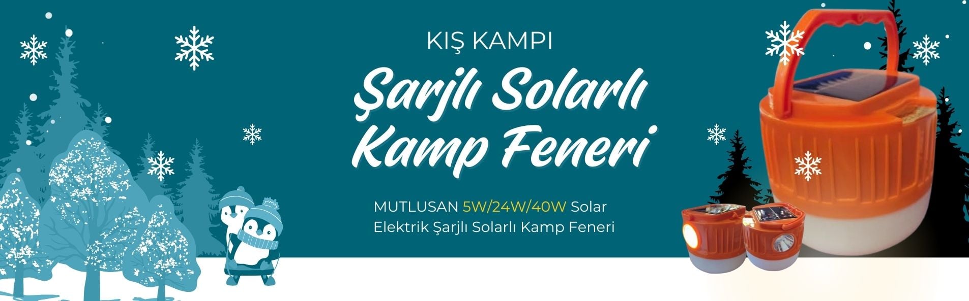 MUTLUSAN 40w Solar + Elektrik Şarjlı Solarlı Kamp Feneri
