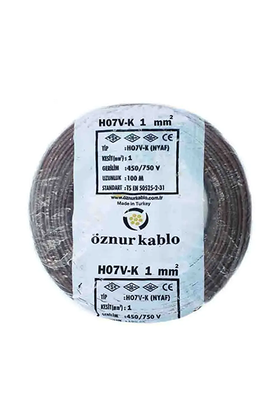 OZN-NYAF(1x1mm²)-KHVÖznur NYAF 1x1mm² Kahverengi Kablo