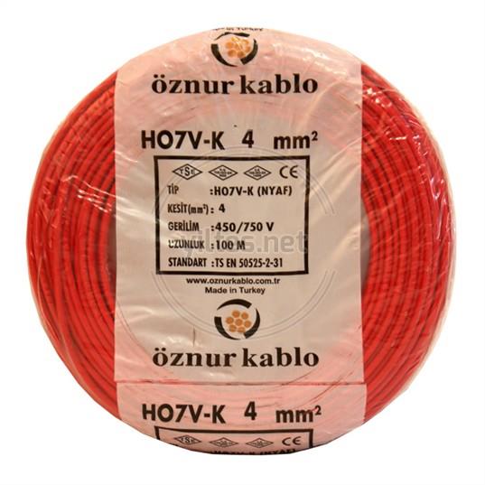 OZN-NYAF(1x4mm²)-KRZÖznur NYAF 1x4mm² Kırmızı Renk Kablo