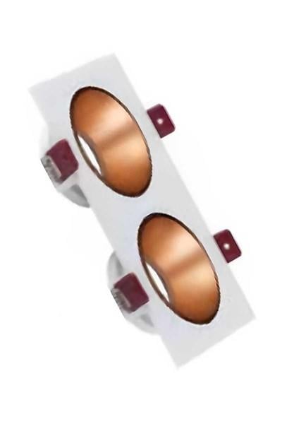 AH03-07320ACK  Beyaz Çift Kare Çerçeve / Sandy Rose Gold Reflektör Sıva Altı Spotlıght AH03-07320ACK AH03-07320 ACK  Beyaz Çift Kare Çerçeve - Sandy Rose Gold Reflektör Sıva Altı Spotlıght AH03-07320 | ACK | ubercoelektromarket.com{ubercoelektromarket}