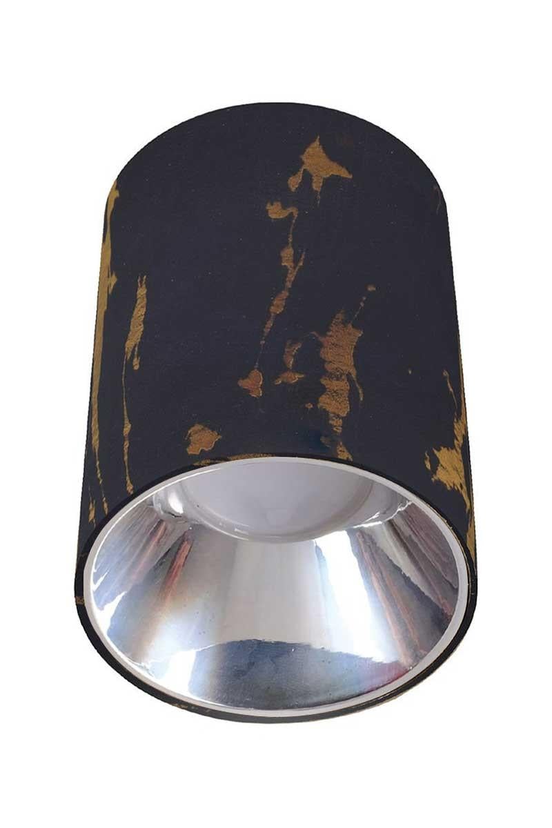 ACK AH12-08554 Parlak Krom Reflektör Siyah Mermer Kasa Sıva Üstü Dekoratif Armatür