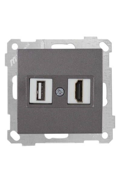 2100 459 0195Candela Mek+Tuş 1*USB/1*Hdmı Priz - FümeCandela Mek+Tuş 1*USB-1*Hdmı Priz - Füme | MUTLUSAN{ubercoelektromarket}