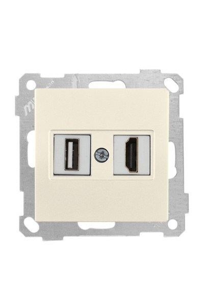 2100 459 0102Candela Mek+Tuş 1*USB/1*Hdmı Priz - KremCandela Mek+Tuş 1*USB-1*Hdmı Priz - Krem | MUTLUSAN{ubercoelektromarket}