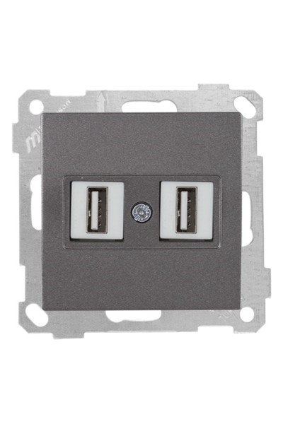 2100 456 0195Candela Mek+Tuş 2*USB Priz - FümeCandela Mek+Tuş 2*USB Priz - Füme | MUTLUSAN{ubercoelektromarket}
