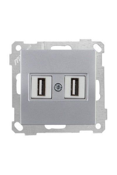 2100 456 0182Candela Mek+Tuş 2*USB Priz - İnoxCandela Mek+Tuş 2*USB Priz - İnox | MUTLUSAN{ubercoelektromarket}