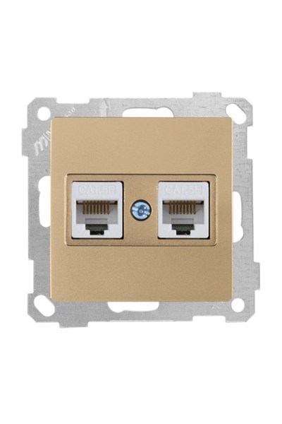 2100 138 0180Candela Mek+Tuş Data Prizi 2*Rj45 (Cat5E) - Antik AltınCandela Mek+Tuş Data Prizi 2*Rj45 (Cat5E) - Antik Altın{ubercoelektromarket}